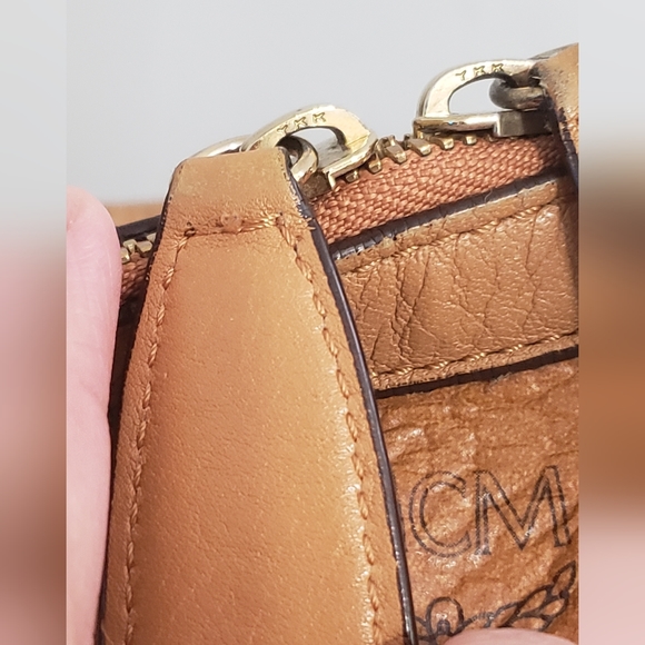 MCM Visetos Cognac Hobo Bag - Picture 5 of 12